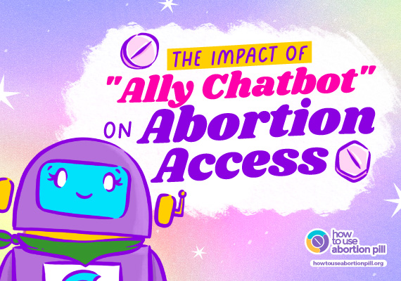 Ally Chatbot interface showing abortion support options