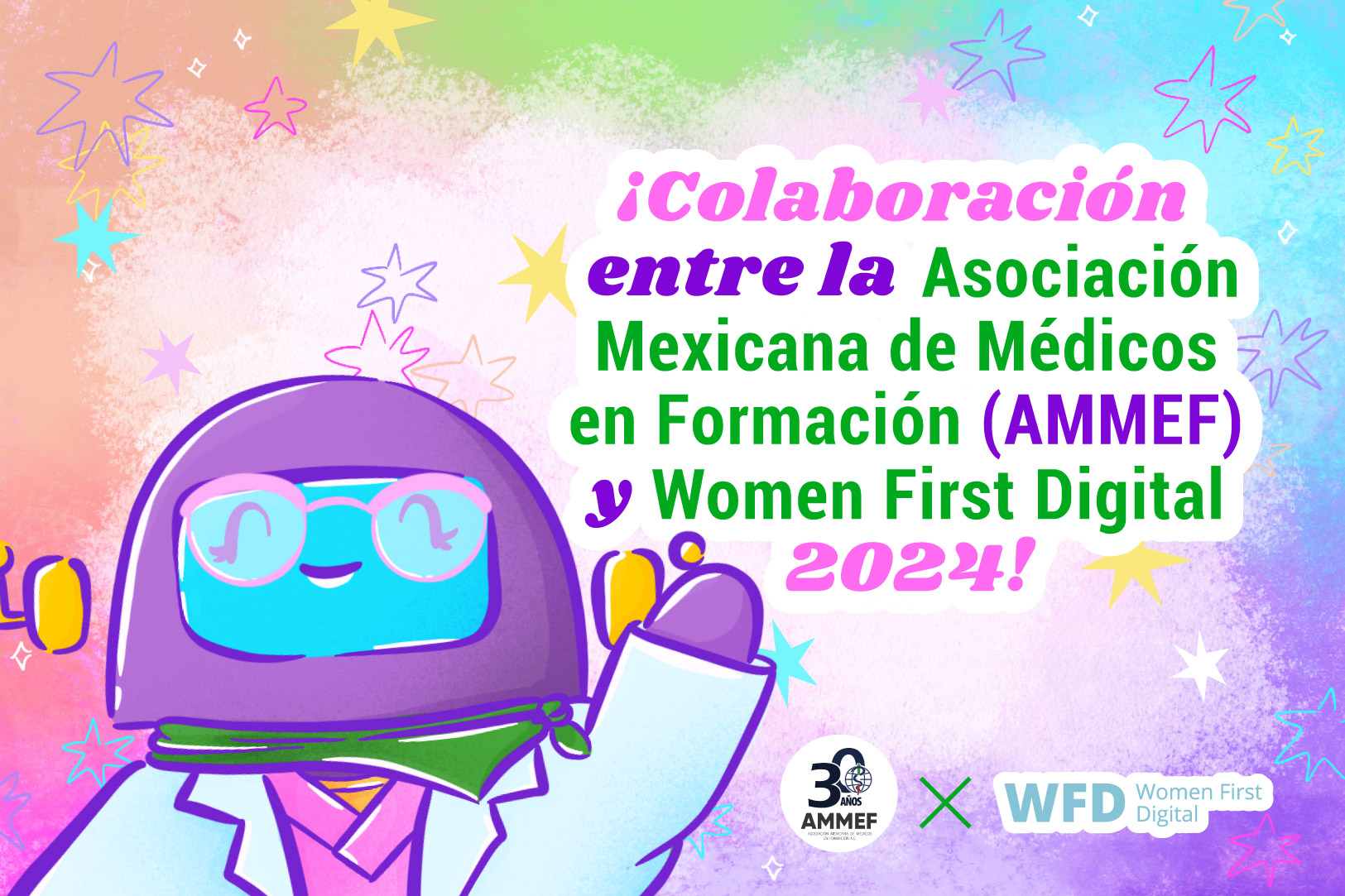 AMMEF and Women First Digital Partnership 2024 logo and collaboration banner