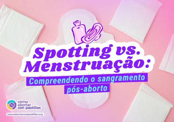 Ilustração explicando a diferença entre escape e sangramento após um aborto.