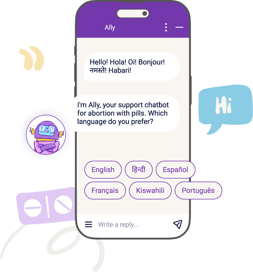 Ally, the abortion chatbot, offers multilingual support for accurate, compassionate guidance